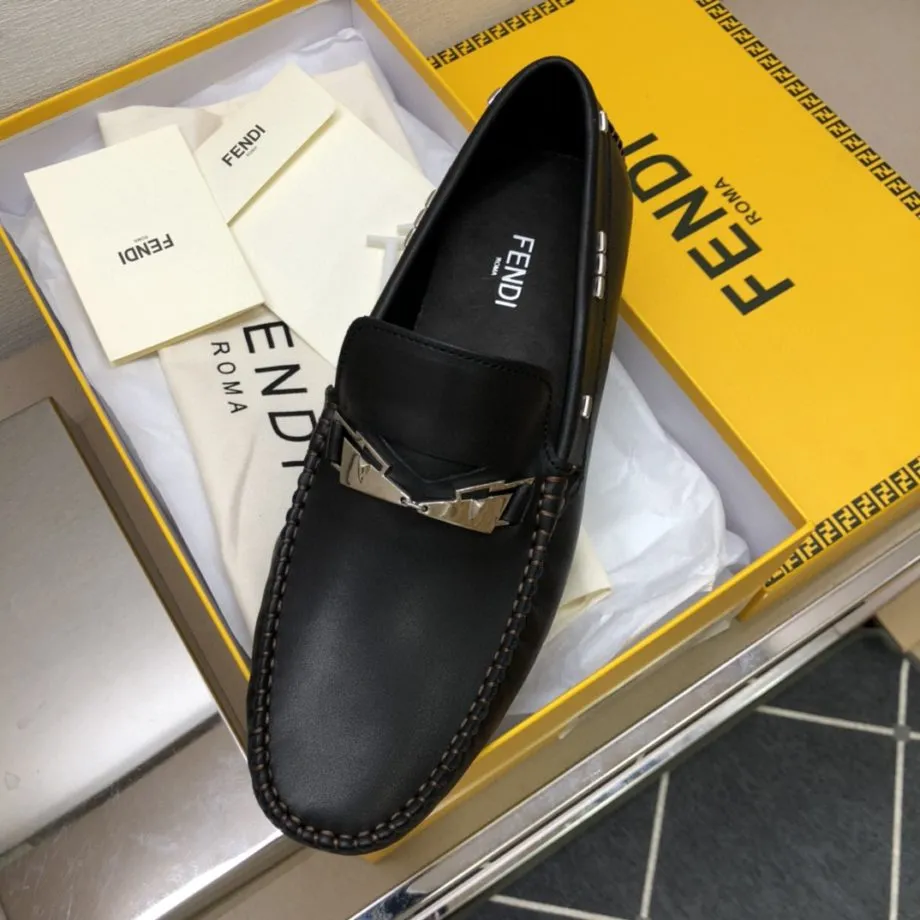 Feni Force Black Loafers For Men