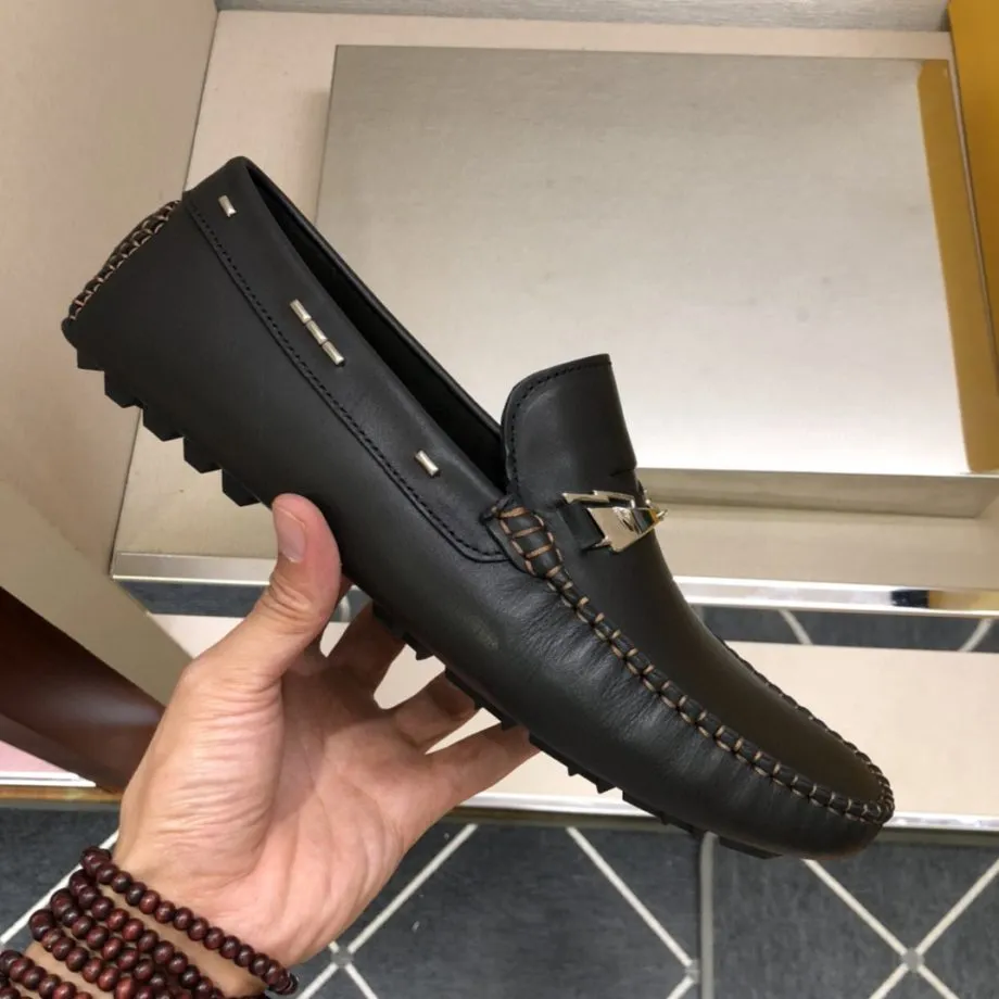Feni Force Black Loafers For Men