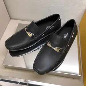 Feni Force Black Loafers For Men