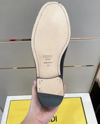 Feni Force Matte Black Loafers For Men