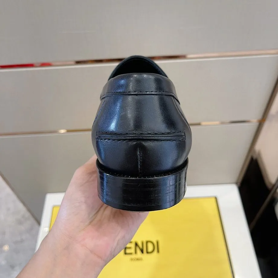 Feni Force Matte Black Loafers For Men