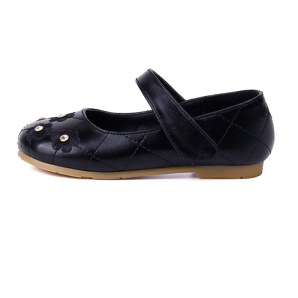 Flower Ballerina Flats Princess Dress Mary Jane Shoes for Little Girls