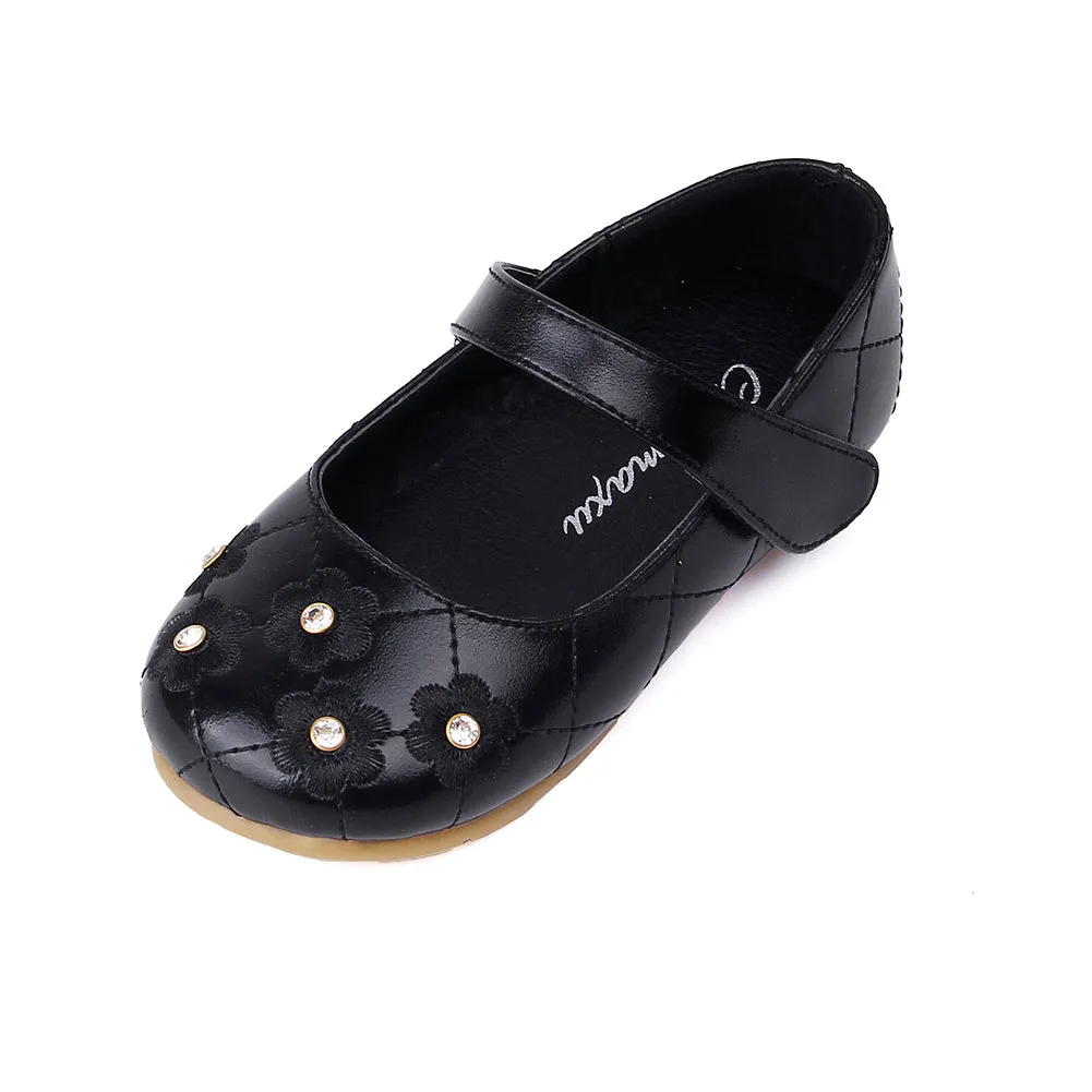 Flower Ballerina Flats Princess Dress Mary Jane Shoes for Little Girls