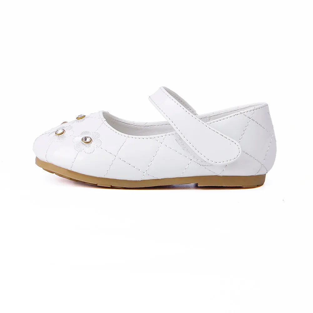 Flower Ballerina Flats Princess Dress Mary Jane Shoes for Little Girls