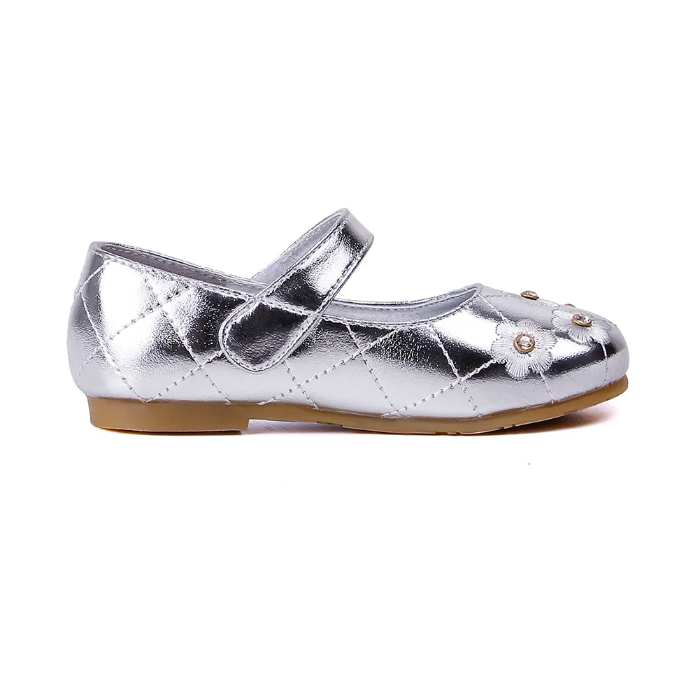 Flower Ballerina Flats Princess Dress Mary Jane Shoes for Little Girls