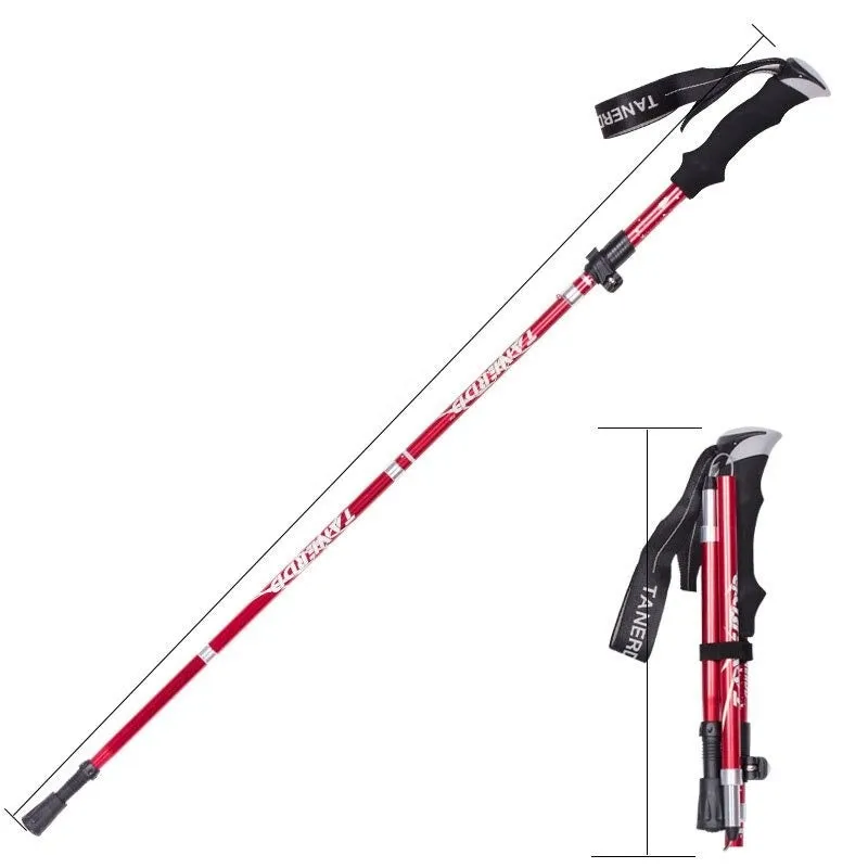 Foldable Walkig Stick for Hiking Portable Trekking Poles Ultralight Hiking Poles