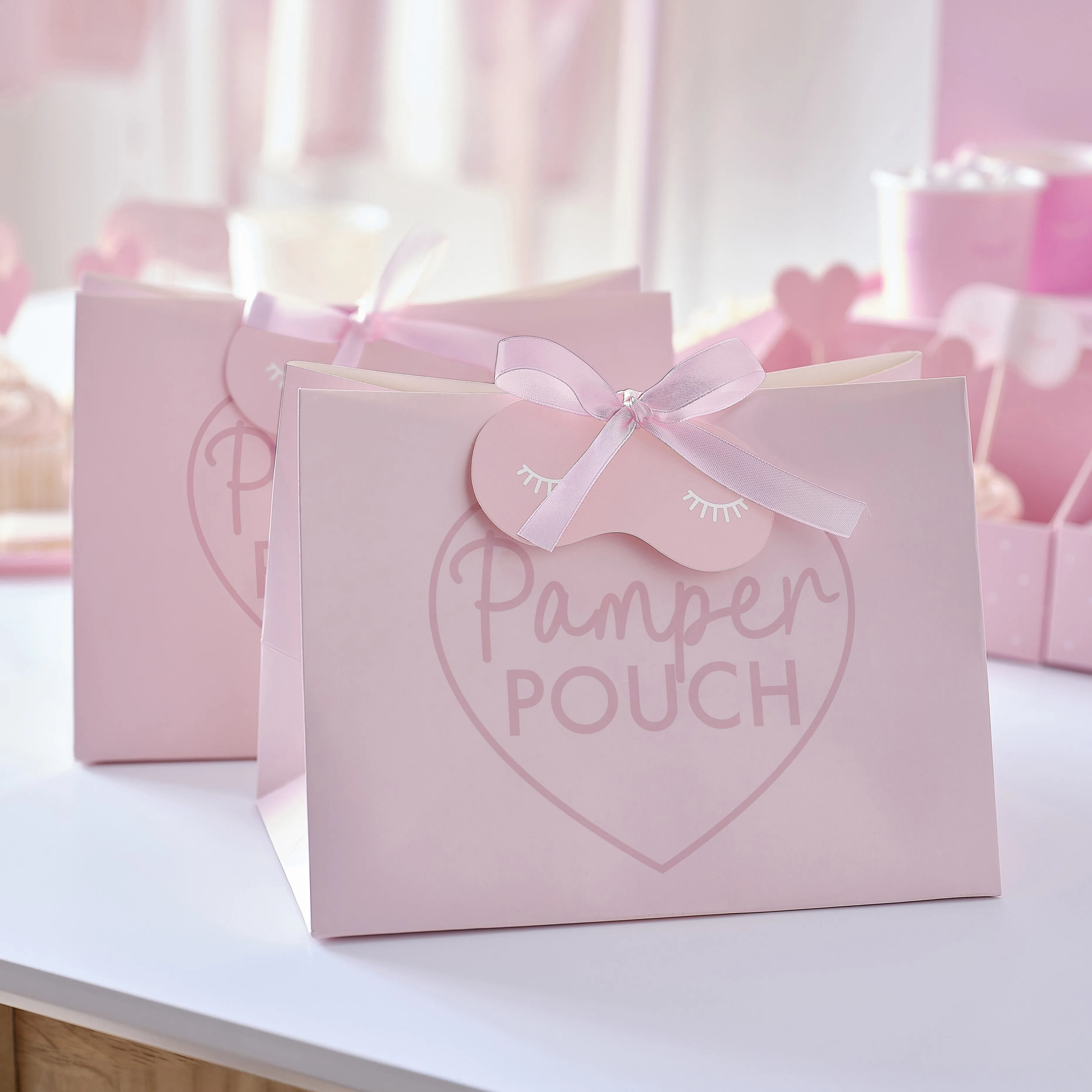 Ginger Ray Pink Pamper Pouch Pamper Party Bags - 5 Pkt