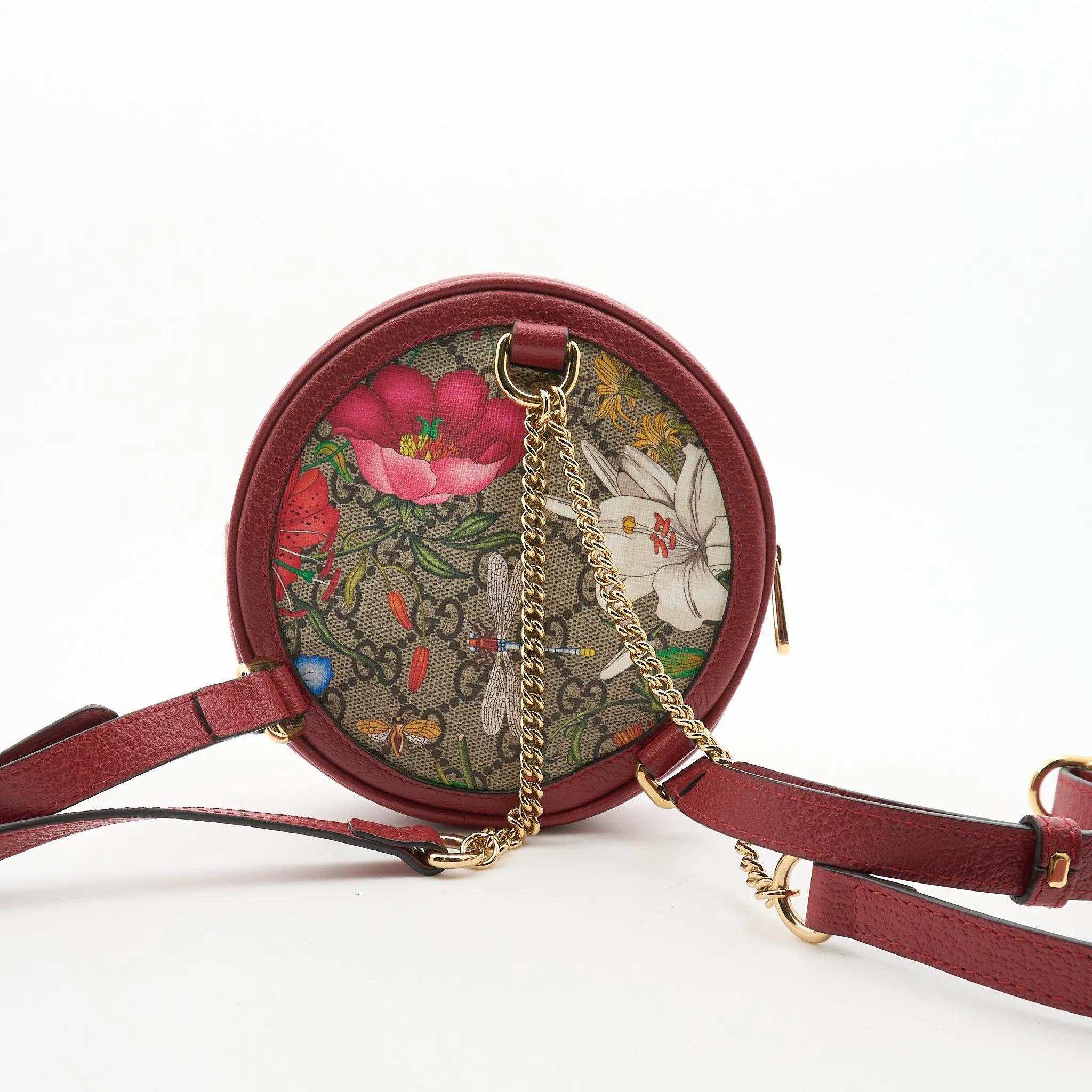 Gucci GG Supreme Flora Ophidia Round Backpack
