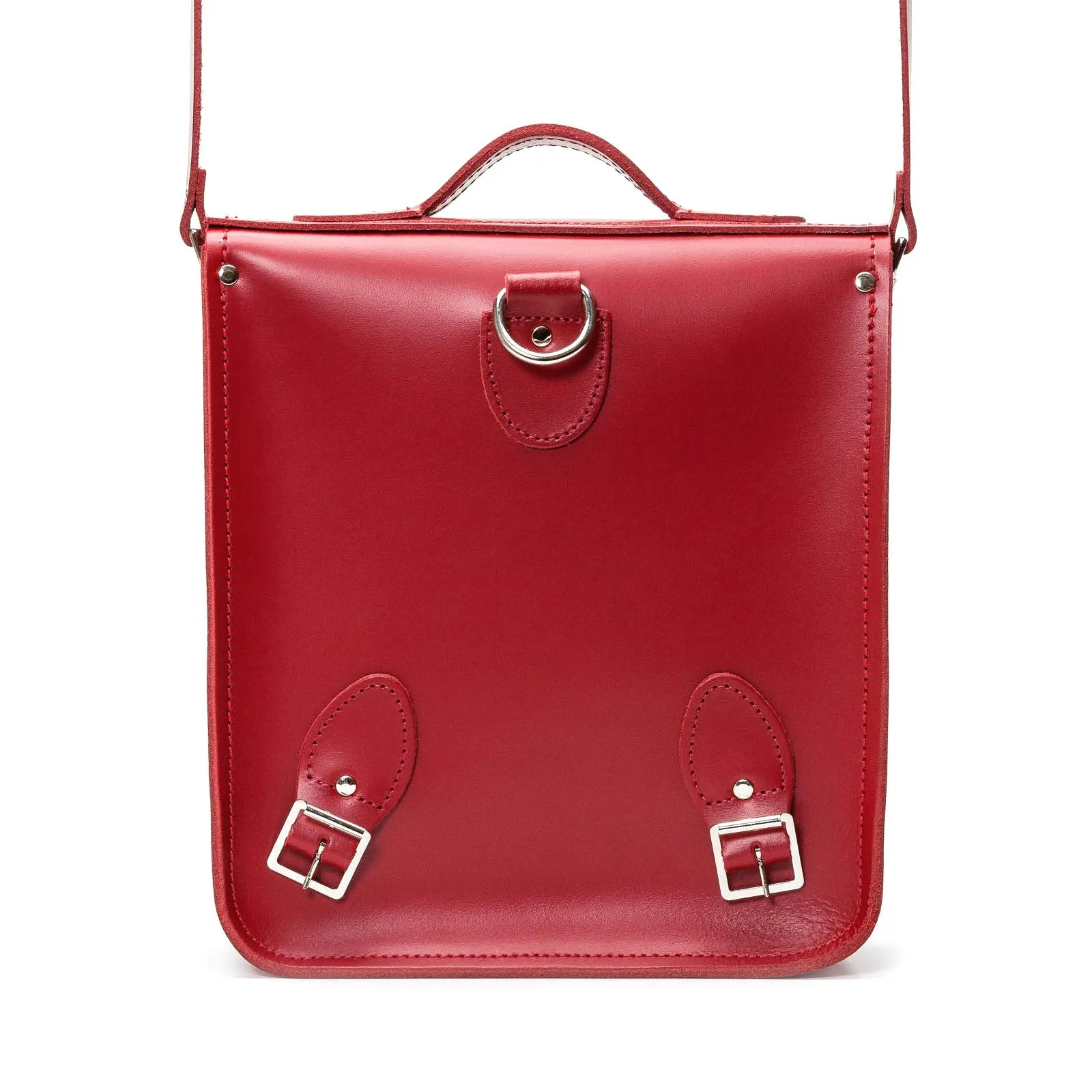 Handmade Leather City Backpack - Red