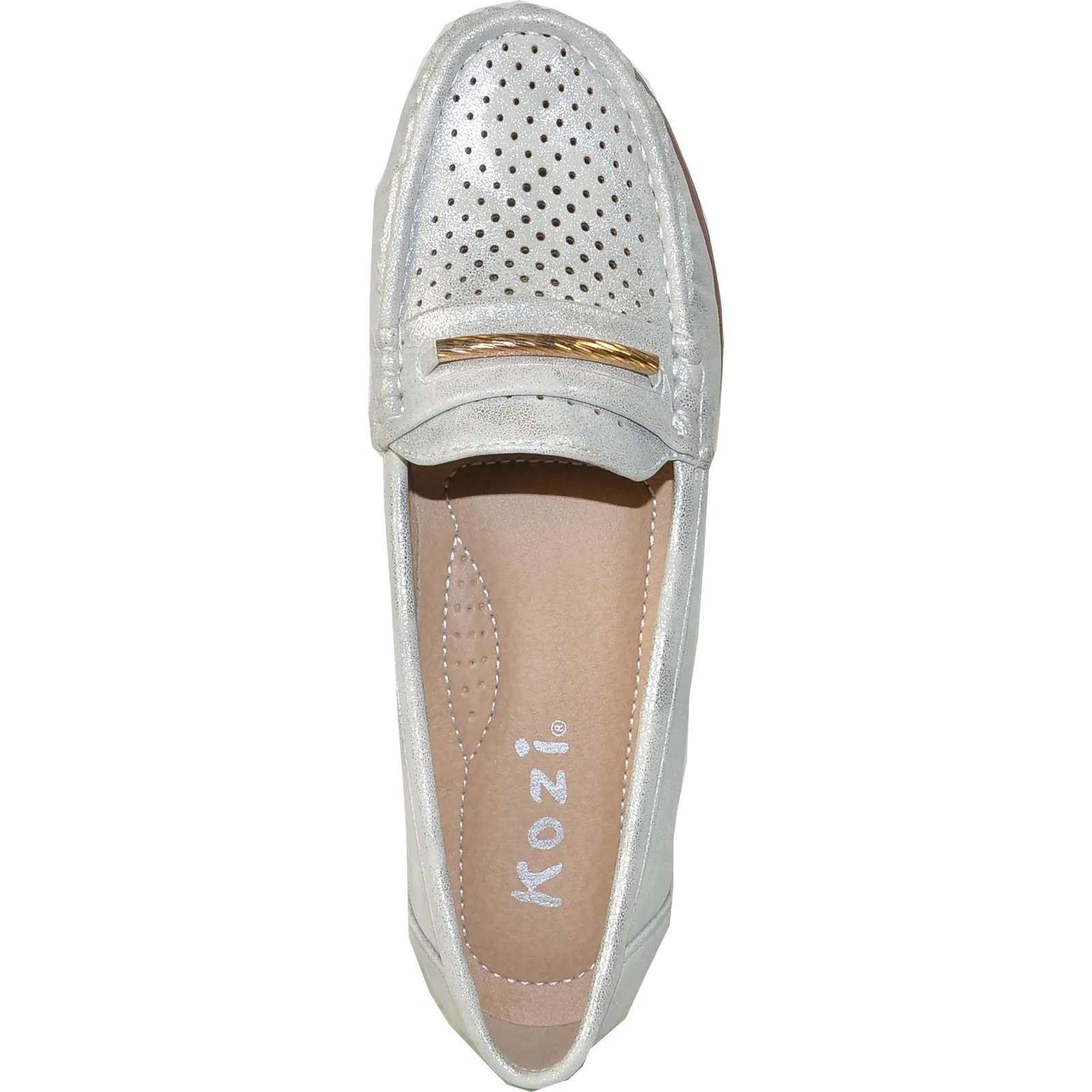 KOZI Women Casual Shoe OY8202 Comfort Shoe Silver