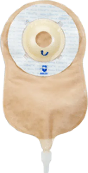 Marlen Manufacturing UltraLite™ One-piece Urostomy Pouch with AquaTack™ Hydrocolloid Deep Convex Skin Barrier and E-Z Drain Valve 1" Opening, 9-1/4" L x 5-3/4" W, Transparent, 16Oz, Odor-proof