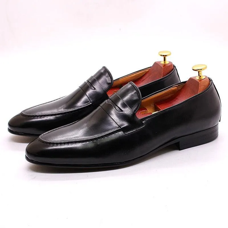 Men's Penny Loafers Genuine Leather Dress Shoes