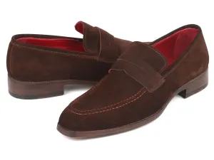 Paul Parkman Men's Penny Suede Loafers, Brown