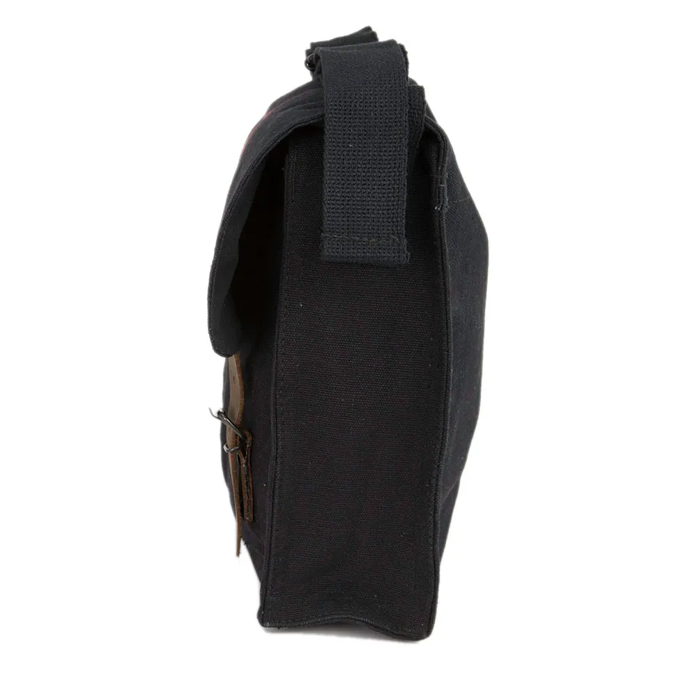 Peace Sign Heart Dog Paw Print Army Heavyweight Canvas Medic Shoulder Bag