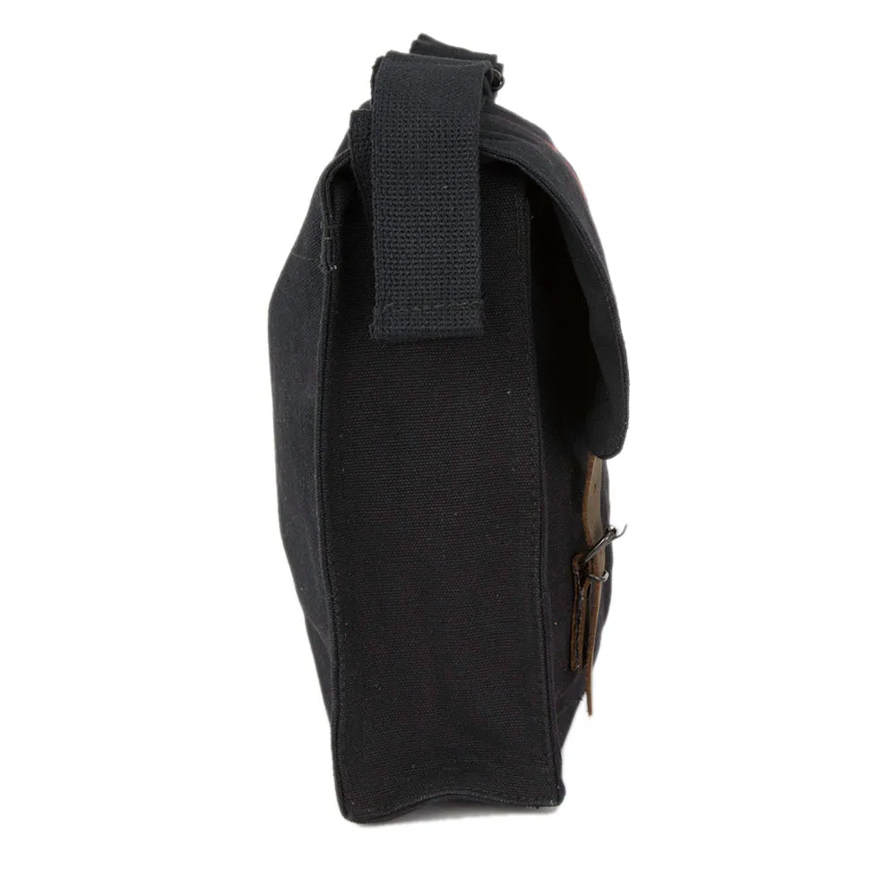 Peace Sign Heart Dog Paw Print Army Heavyweight Canvas Medic Shoulder Bag
