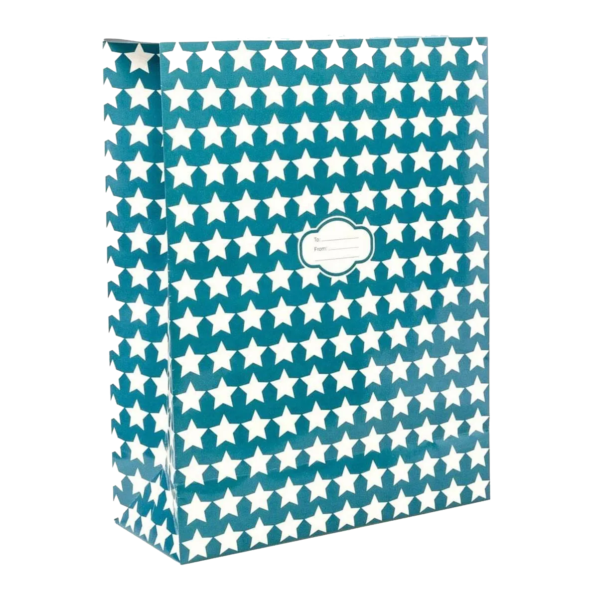 Peel & Seal Gift Bag Blue Stars 12pk Large No-Wrap Present