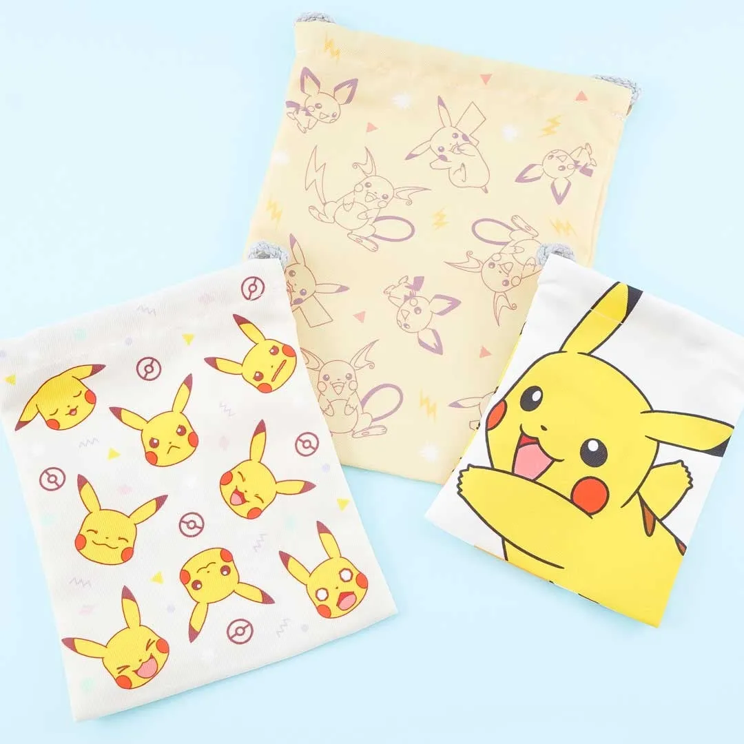 Pokémon Pikavolution Drawstring Pouch Set - 3 pcs