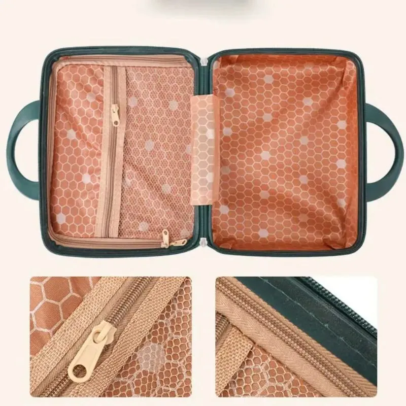 Portable Mini Travel Suitcase Hand Luggage Cosmetic Bags