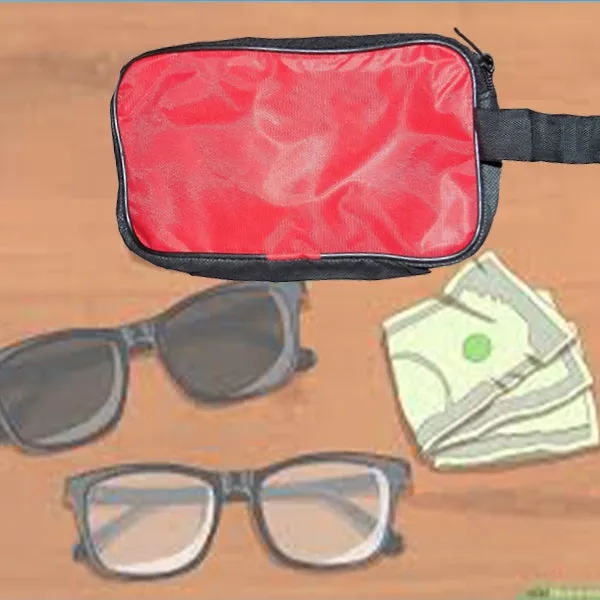 Portable Travel Hand Pouch / Shaving Kit Bag for Multipurpose Use (Red)