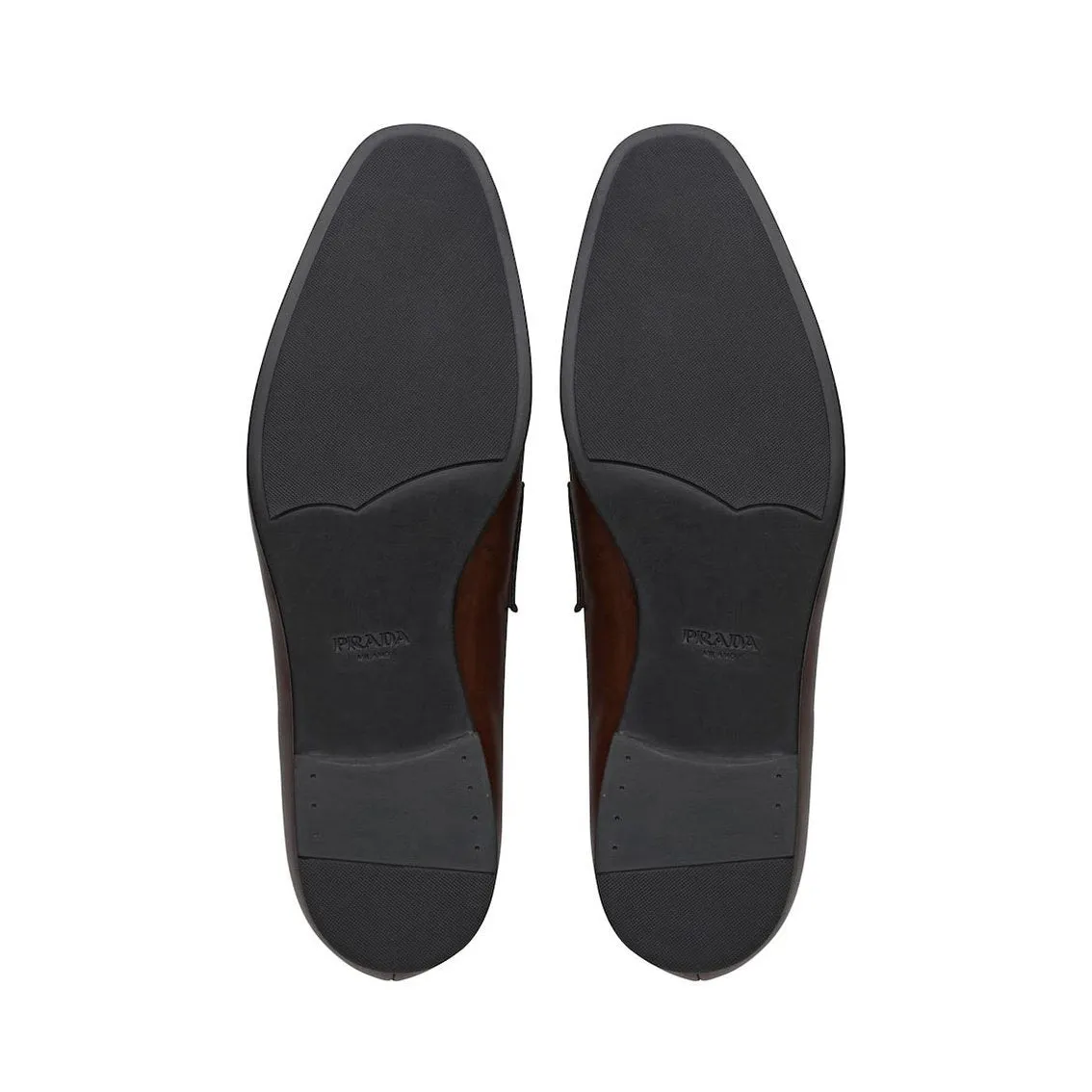 Prada 2DC192-V69 Men's Shoes Brown Calf-Skin Leather Penny Loafers (PRM1021)