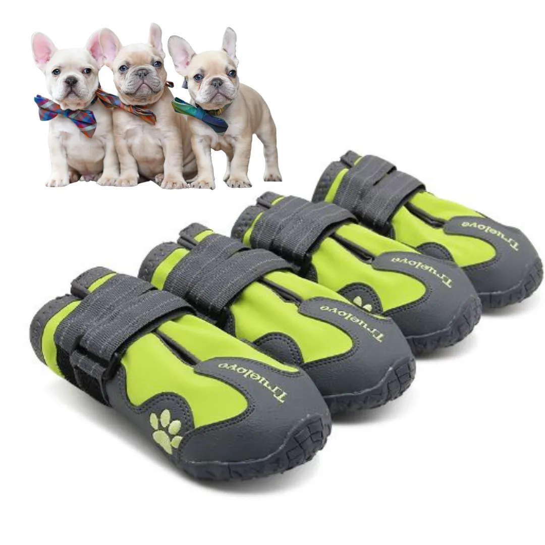 PupLuxe Frenchie Booties with Reflective Straps