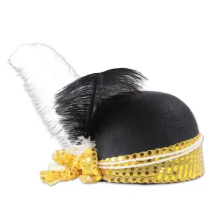"Sparkling Sequined Flapper Hat - One Size Fits All"