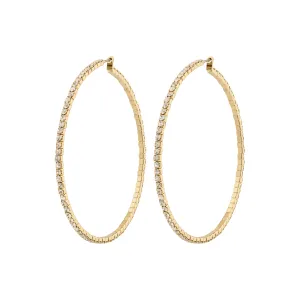 SIDNEY crystal hoop earrings gold-plated