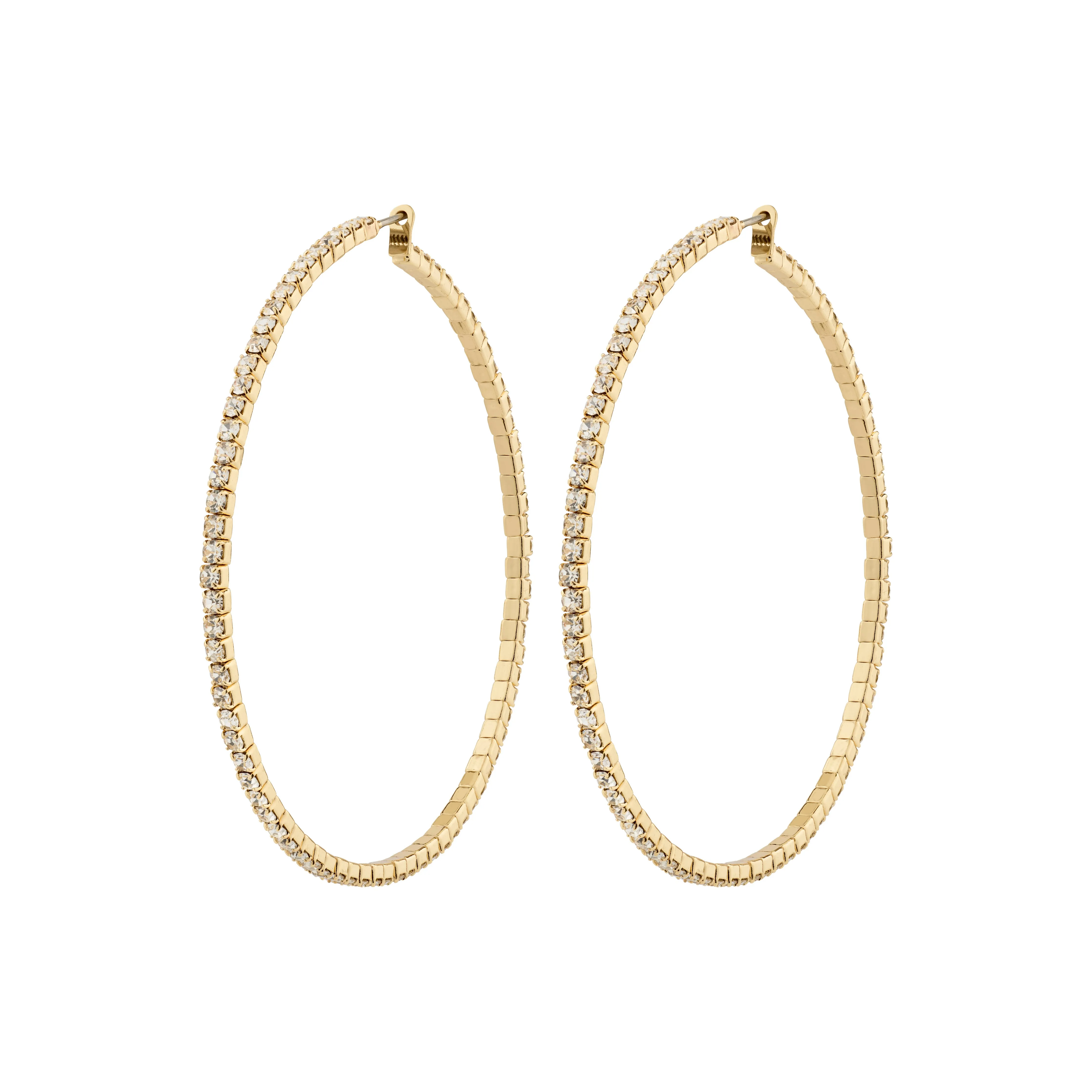SIDNEY crystal hoop earrings gold-plated