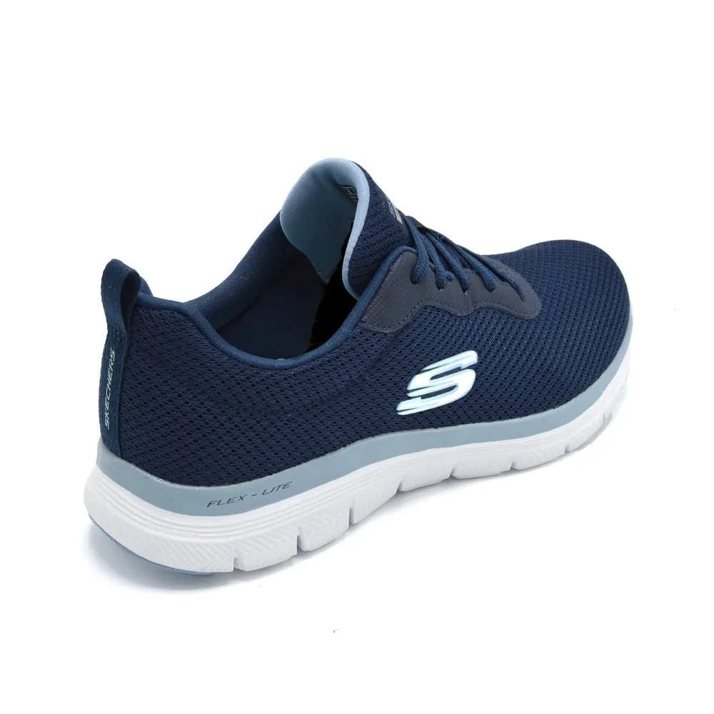 Skechers Flex Appeal 4.0 Brilliant View - Ladies Wide Fit Trainer - 2E Fitting - Navy