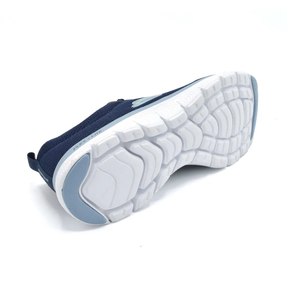 Skechers Flex Appeal 4.0 Brilliant View - Ladies Wide Fit Trainer - 2E Fitting - Navy