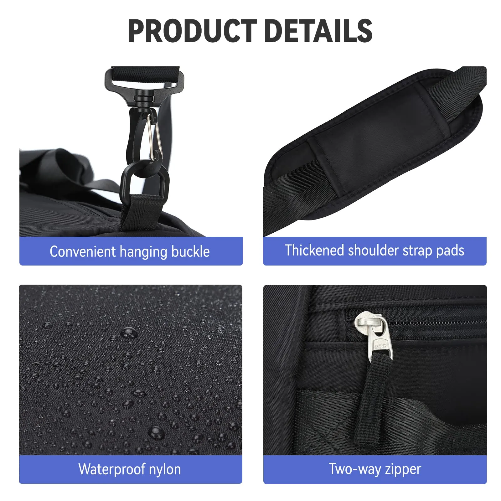 Sport Duffel Bag with wet compartment & shoe compartment Travel Duffel Bags Lightweight waterproof sports bag Hand luggage bag