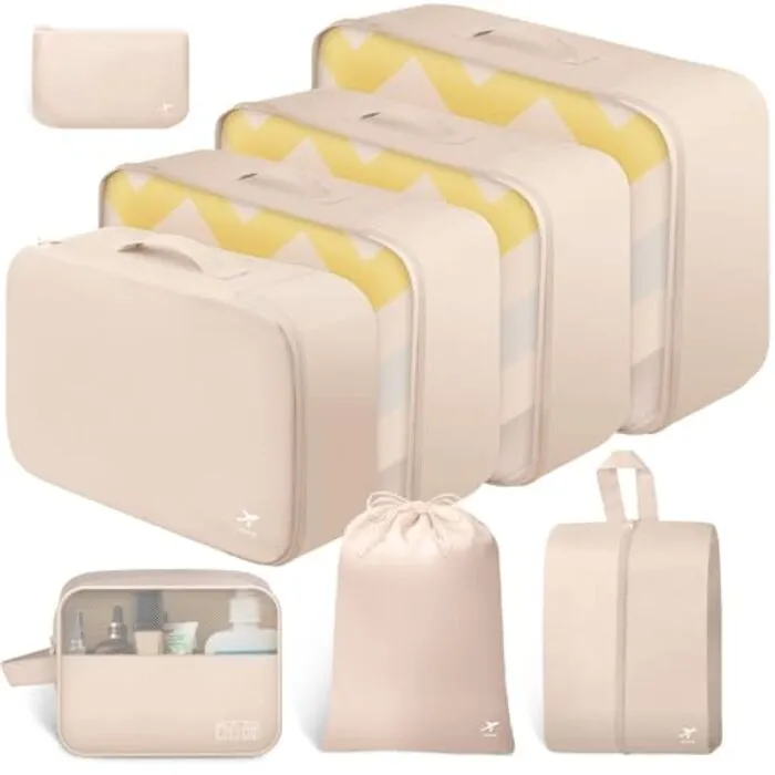 Suitcase Organizer - 8 pieces, lightweight packing cubes for travel, high quality travel organizer