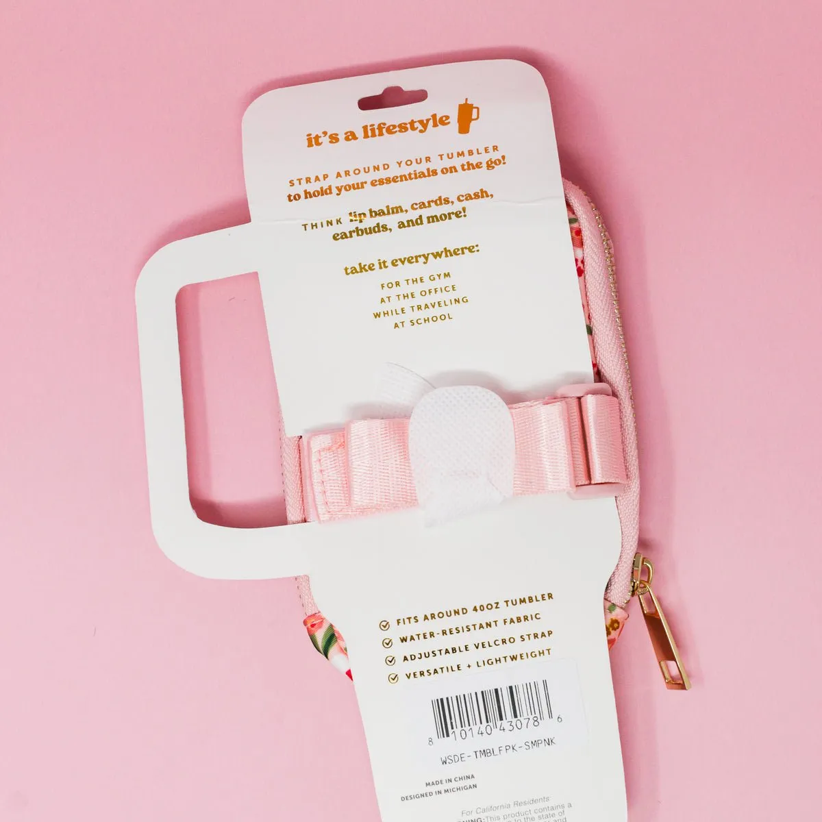 The Darling Effect Tumbler Fanny Pack - Sweet Meadow Pink