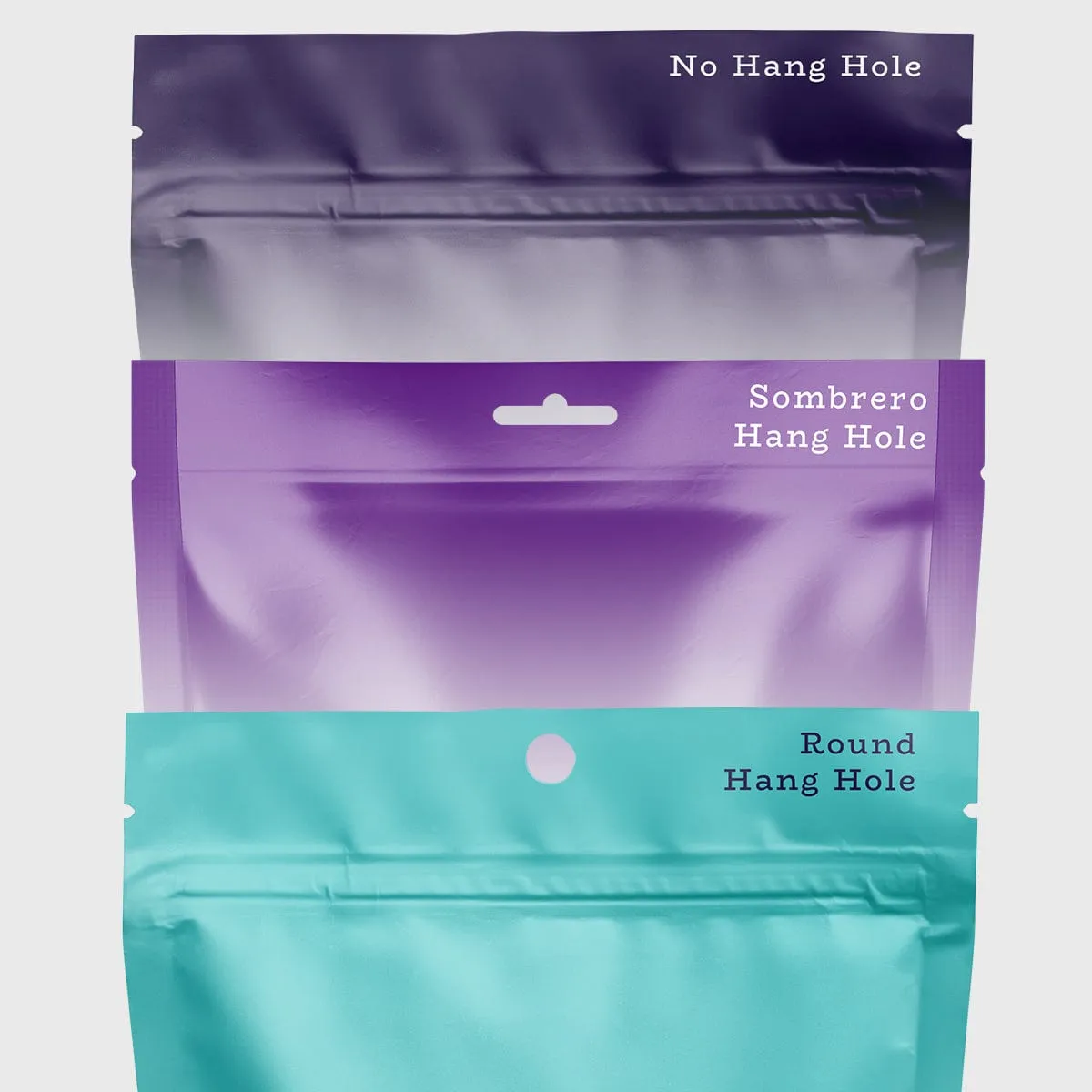 White Stand-Up Cannabis Pouches