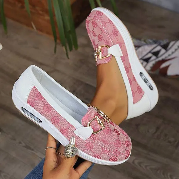 Women's Metal Buckle Slip-On Shoes 01199998C