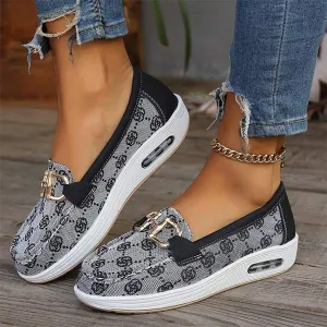 Women's Metal Buckle Slip-On Shoes 01199998C