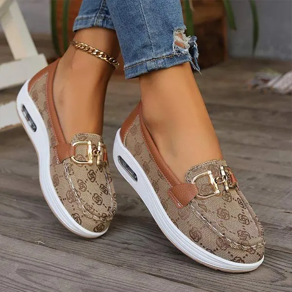 Women's Metal Buckle Slip-On Shoes 01199998C