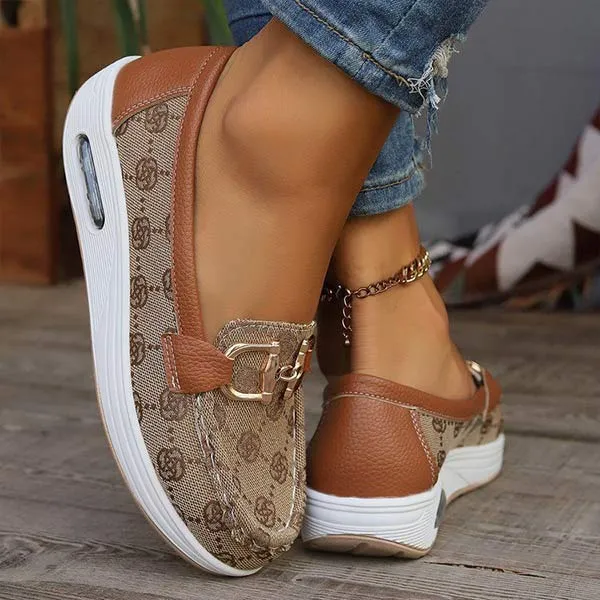 Women's Metal Buckle Slip-On Shoes 01199998C