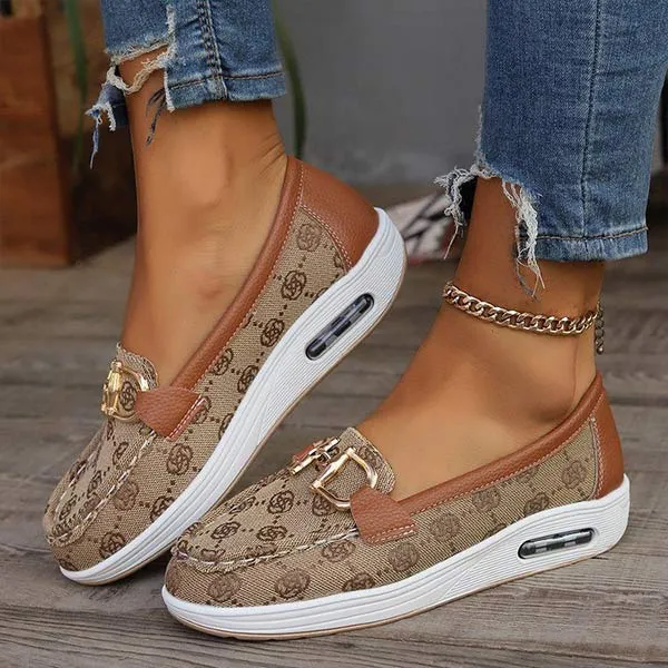 Women's Metal Buckle Slip-On Shoes 01199998C